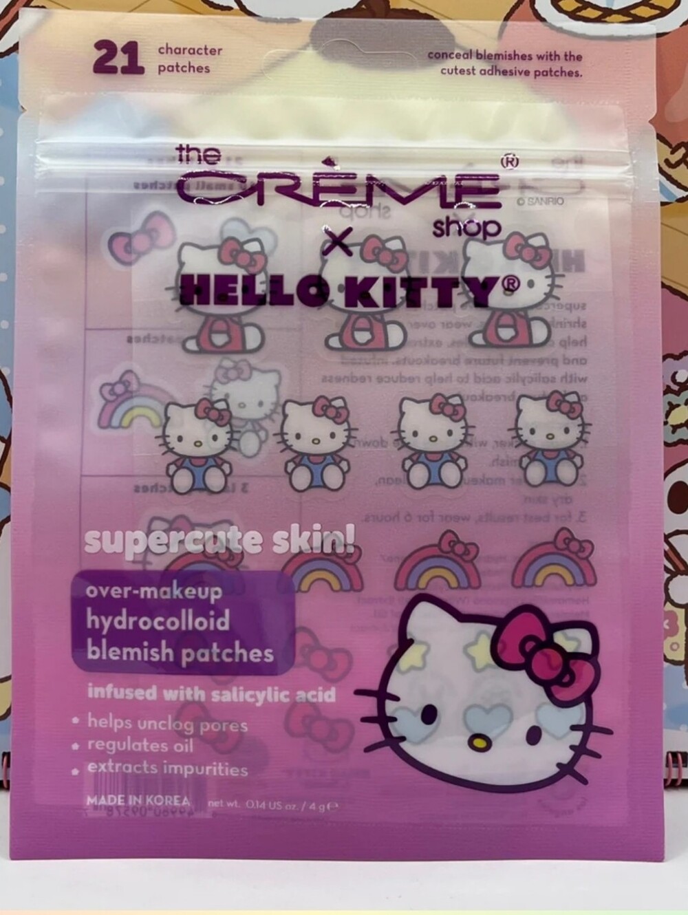 The Crème Shop Hello Kitty Hydrocolloid Blemish Patches-Pack Of 21- NEW!